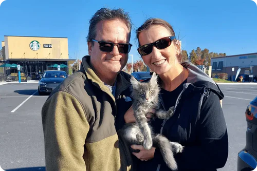 Happy Maine Coon Family